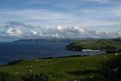 Uitzicht op de baai bij Cushendun