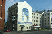 Muurschildering  onderweg in Riga 