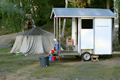  Mobiele sauna en Finse tentsauna op camping  